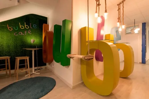 Letras corpóreas para Bubble Café