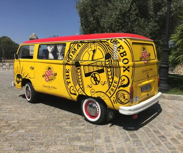 Impresión digital de gran formato en Madrid para Cervezas Sol